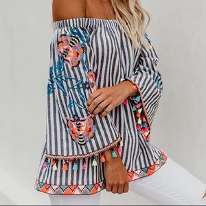 Total Hottie Embroidered Cotton Top